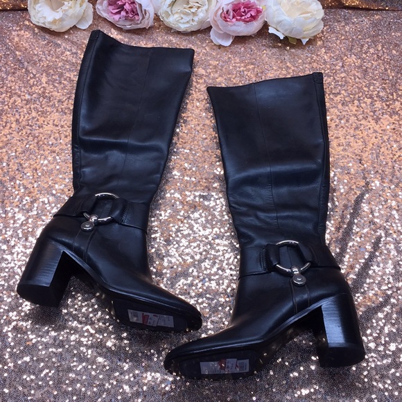 Frye Shoes - Frye Black Leather Tall Boots 7.5M